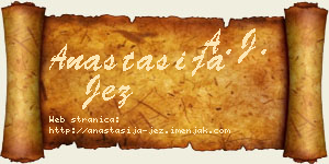 Anastasija Jež vizit kartica